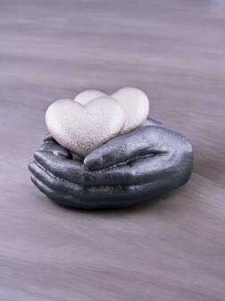 Mini Ash Urn &#039;Hearts in Hands&#039; in Different Colors - HMP637