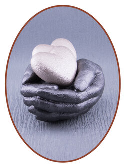 Mini Ash Urn &#039;Hearts in Hands&#039; in Different Colors - HMP637