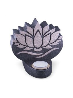 Mini Ash Urn &#039;Lotus&#039; with tealight holder in Different Colors - HMP636