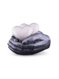 Mini Ash Urn &#039;Hearts in Hands&#039; in Different Colors - HMP637