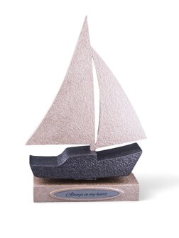 Mini - midi Ash Urn &#039;Sailing ship&#039; in Different Colors - HMP608