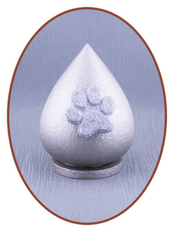 Mini Ash Urn &#039;With paw print&#039; in Different Colors - HMP607D