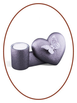 Mini Ash Urn &#039;Heart&#039; many colors available with Tealight Holder - HMP654