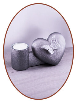 Mini Ash Urn &#039;Heart&#039; many colors available with Tealight Holder - HMP654