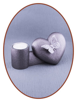 Mini Ash Urn &#039;Heart&#039; many colors available with Tealight Holder - HMP654