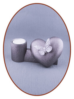 Mini Ash Urn &#039;Heart&#039; many colors available with Tealight Holder - HMP654