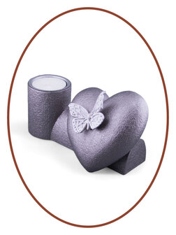 Mini Ash Urn &#039;Heart&#039; many colors available with Tealight Holder - HMP654