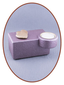 Mini Ash Urn with Tealight Holder &#039;Hearts&#039; - HMP661A