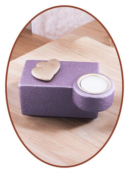 Mini Ash Urn with Tealight Holder &#039;Hearts&#039; - HMP661A