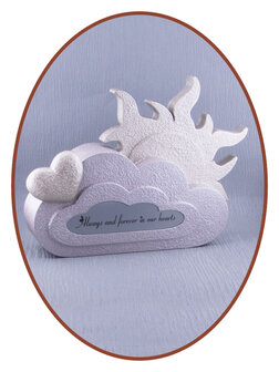 Mini Children / Baby &#039;Cloud &amp; Sun&#039; Ash Urn in Many Variations and Colors - HMP662