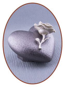 Mini Ash Urn &#039;Heart and Rose&#039; in Different Colors - HMP673