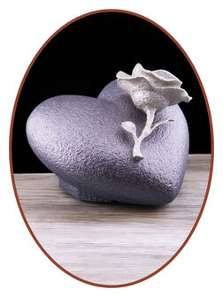 Mini Ash Urn &#039;Heart and Rose&#039; in Different Colors - HMP673