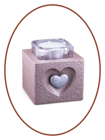 Mini Ash Urn with Tealight Holder Heart - HMP615