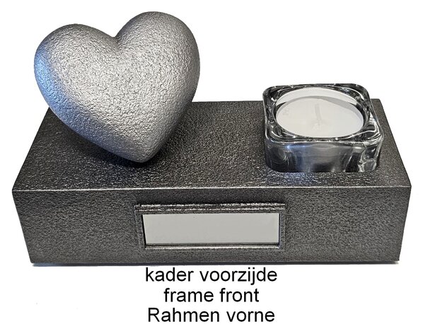 Mini Ash Urn Heart with Candle Holder - HMP630