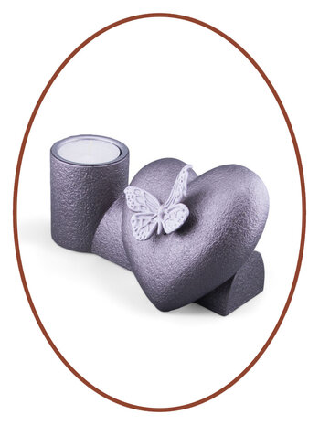 Mini Ash Urn 'Heart' many colors available with Tealight Holder - HMP654