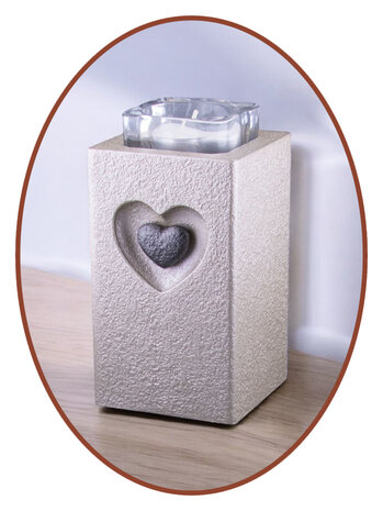 Mini Ash Urn with Tealight Holder Heart - HMP615G