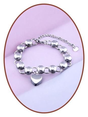 Stainless Steel Ladies Cremation Ash Bracelet  - AB405