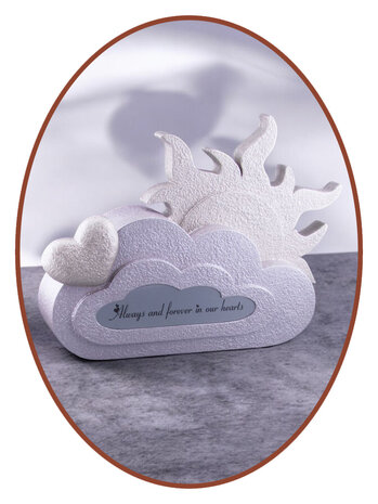 Mini Children / Baby 'Cloud & Sun' Ash Urn in Many Variations and Colors - HMP662