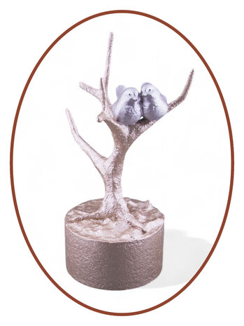 Mini Ash Urn 'Bird in Tree' in Different Colors - HMP667