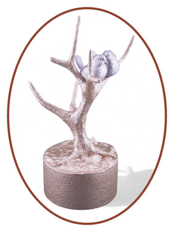 Mini Ash Urn 'Bird in Tree' in Different Colors - HMP667