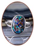 JB Memorials 925 Sterling Silver Cremation Opal Design Ring -RB100