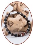 JB Memorials Exclusive 'Natural Stone Beads' Ash Bracelet - KHA017S