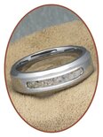 JB Memorials Silver Chrome Cremation Ring 7mm - RB045CCP 