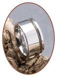 JB Memorials Silver Chrome Ladies Cremation Ring - RB046D