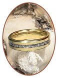 JB Memorials Tungsten carbide Gold color special cremation ring - RB048G