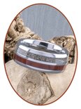 JB Memorials Natureline Wood / Tungsten Cremation Ring - WR004