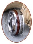 JB Memorials Natureline Wood / Tungsten Cremation Ring - WR004