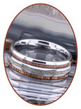 JB Memorials Natureline Wood Tungsten Cremation Ash Ring - WR006A