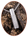 Stainless Steel 'Tube Fingerprint' Cremation Pendant - B422V