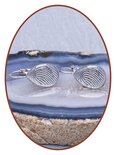 Stainless Steel Fingerprint Remembrance Earrings Tears with Resin (2 pce.) - OOR004