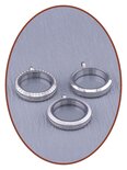 316L Stainless Steel JB Memorials 'Fingerprint' Glass Medaillon Cremation Pendant - RSP027V