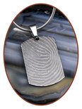 Stainless Steel Fingerprint Remembrance Pendant - VI002