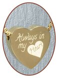 Stainless Steel 'Always in my heart' Heart Cremation Pendant Gold Plated - G304L