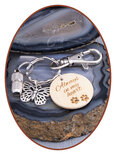  Cremation Ash Hair Key Chain / Travel Micro Urn 'Angelwing - Butterfly' - KEY004