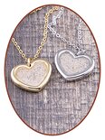 316L Stainless Steel JB Memorials 'Heart' Cremation Pendant - RSP120