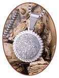 Stainless Steel Fingerprint Remembrance Pendant - VI004