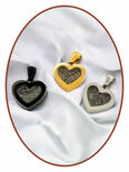 316L Stainless Steel JB Memorials 'Heart' Cremation Pendant - RSP122