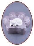 Mini Ash Urn Paw 'Sleeping Cat' in Many Colors - HMP633C