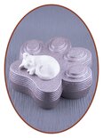 Mini Ash Urn Paw 'Sleeping Cat' in Many Colors - HMP633C