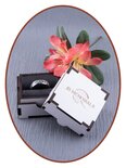 JB Memorials Natureline Ceramic Zirconium / Wood Duo Cremation Ash Ring - WR015