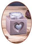 Mini Ash Urn with Tealight Holder Heart - HMP615