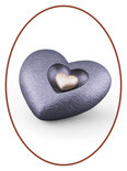 Mini Ash Urn 'Heart in Heart' in Different Colors - HMP613