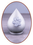 Mini Ash Urn 'With paw print' in Different Colors - HMP607D