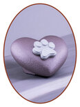 Mini Ash Urn 'Heart with Paw print' in Different Colors - HMP601D