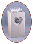 Mini Ash Urn with Tealight Holder Heart - HMP615G