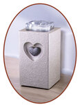 Mini Ash Urn with Tealight Holder Heart - HMP615G